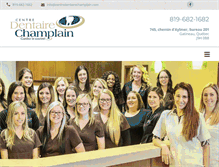 Tablet Screenshot of centredentairechamplain.com